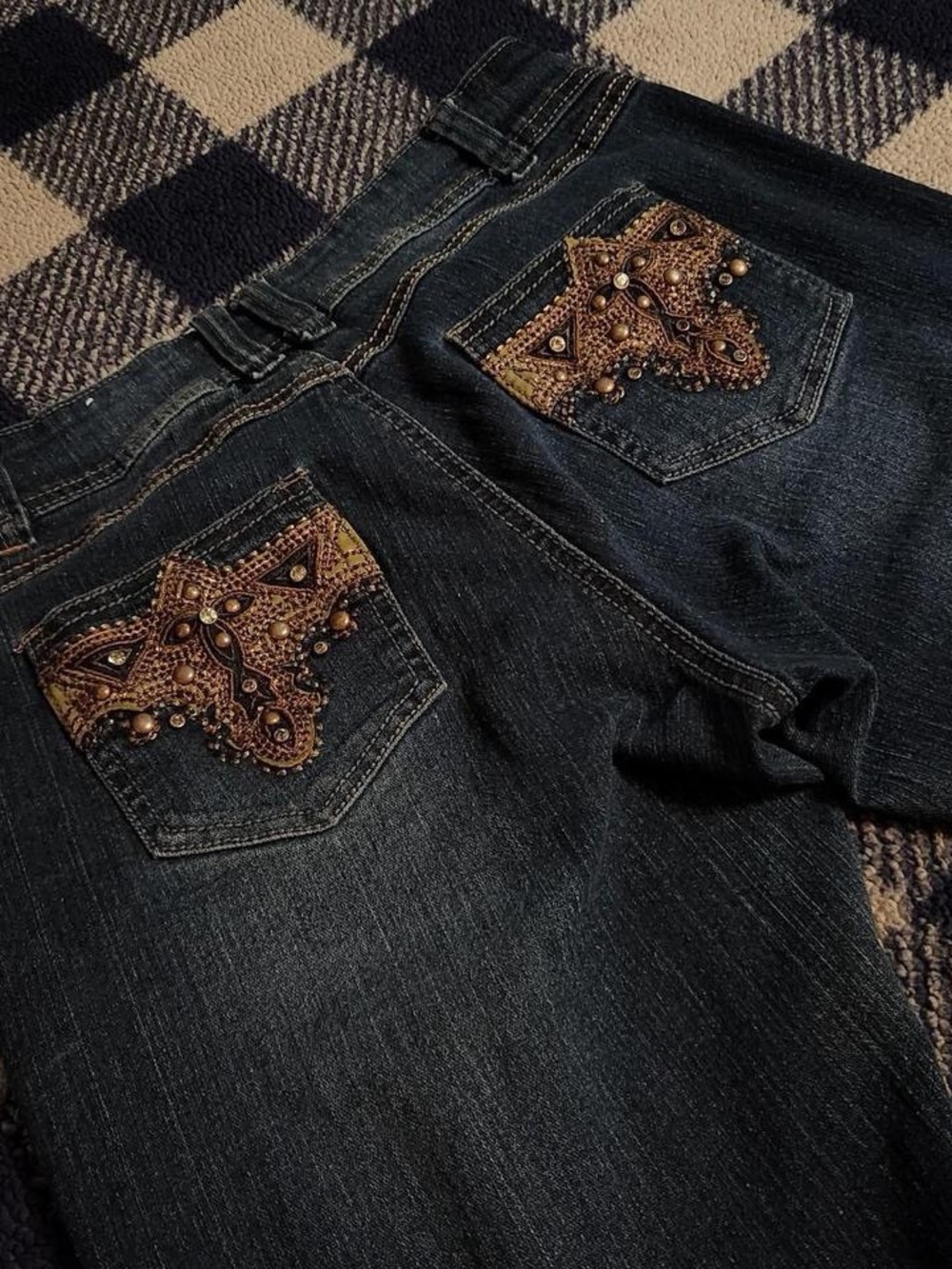 Y2k Grunge style Sapphire red Jeans